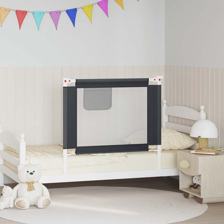 Vidaxl Bedhek Toddler 90x25 cm stof mørkegrå