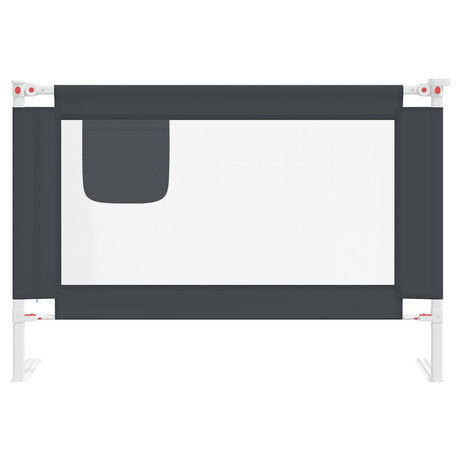 Vidaxl Bedhek Toddler 100x25 cm stof mørkegrå
