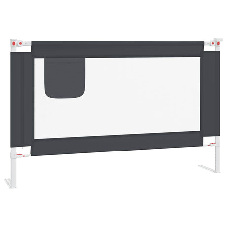 Vidaxl Bedhek Toddler 120x25 cm stof mørkegrå
