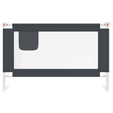 Vidaxl Bedhek Toddler 120x25 cm stof mørkegrå