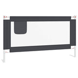 Vidaxl Bedhek Toddler 150x25 cm stof mørkegrå