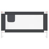 Vidaxl Bedhek Toddler 150x25 cm stof mørkegrå