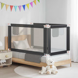 Vidaxl Bedhek Toddler 150x25 cm stof mørkegrå
