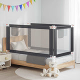 Vidaxl Bedhek Toddler 160x25 cm stof mørkegrå