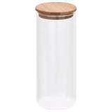 Vidaxl Storage Pots med bambus låg 6 pc 1000 ml glas
