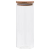 Vidaxl Storage Pots med bambus låg 6 pc 1000 ml glas