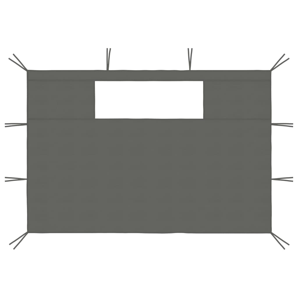 Vidaxl Prain Side Walls With Windamen 2 St Antracite tøj