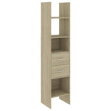 Vidaxl boekenkast 40x35x180 cm bewerkt hout sonoma eikenkleurig