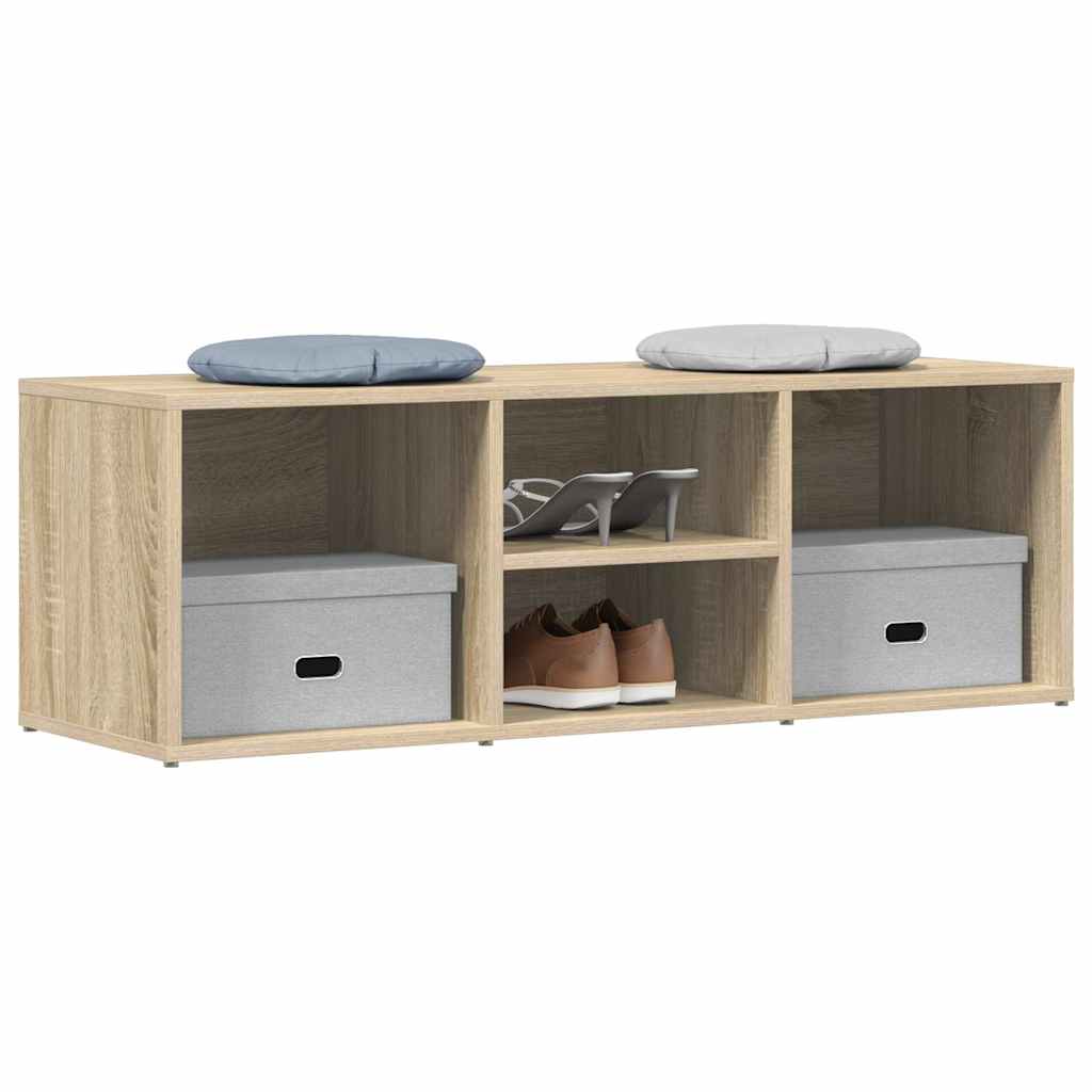 Vidaxl Shoe Storage Sofa 105x35x35 cm Forarbejdet træ Sonoma eg Farve