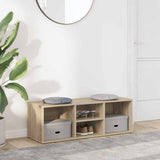 Vidaxl Shoe Storage Sofa 105x35x35 cm Forarbejdet træ Sonoma eg Farve