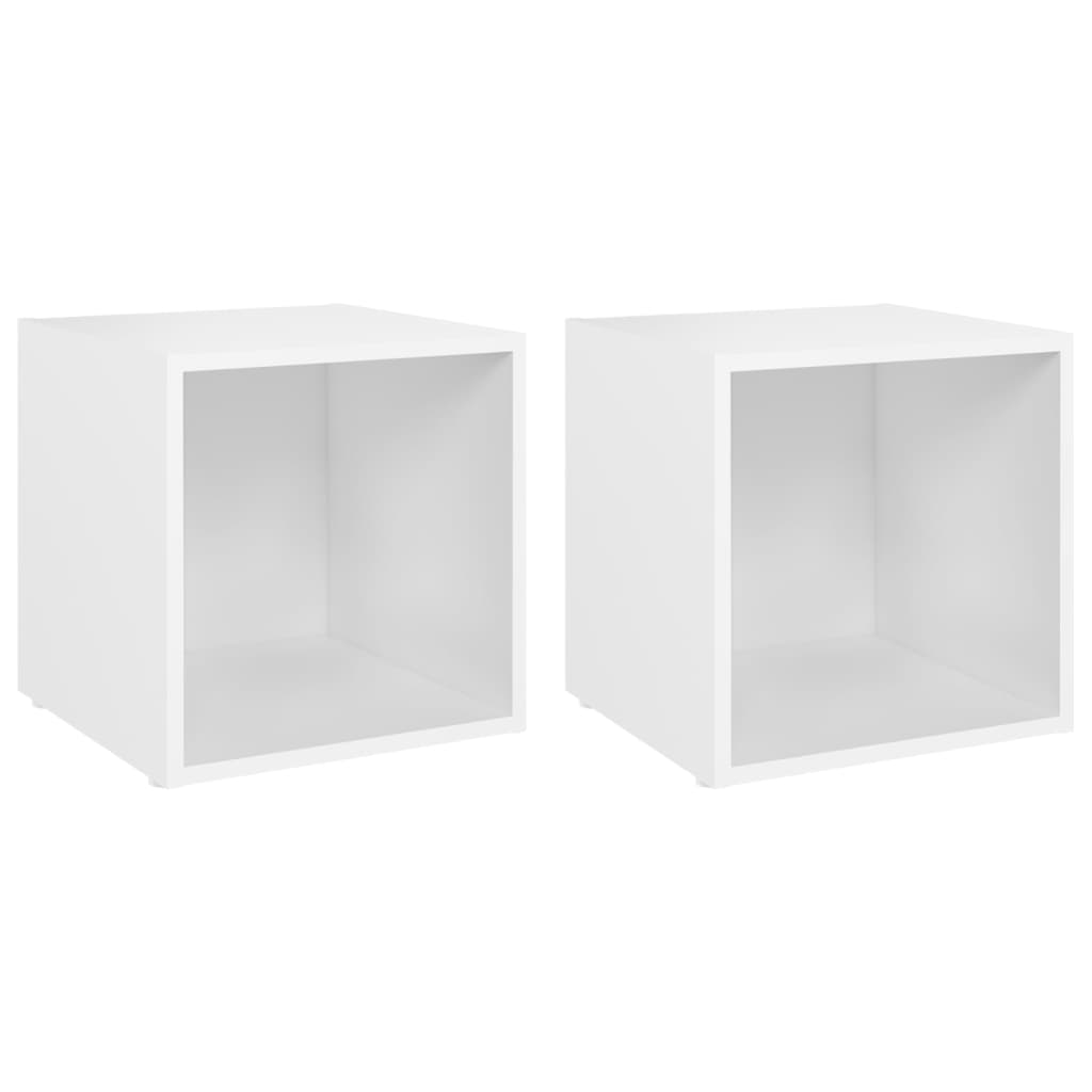 Vidaxl tv-meubelen 2 st 37x35x37 cm bewerkt hout wit