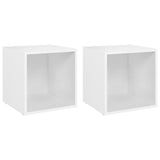Vidaxl tv-meubelen 2 st 37x35x37 cm bewerkt hout wit