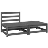 Vidaxl 2-delige loungeset massief grenenhout grijs
