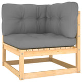 Vidaxl 2-delige loungeset met kussens massief grenenhout