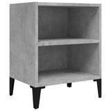 Vidaxl nachtkastje met metalen poten 40x30x50 cm betongrijs