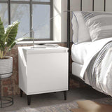 Vidaxl nachtkastjes met metalen poten 40x30x50 cm wit