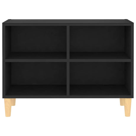Vidaxl tv-meubel met massief houten poten 69,5x30x50 cm zwart