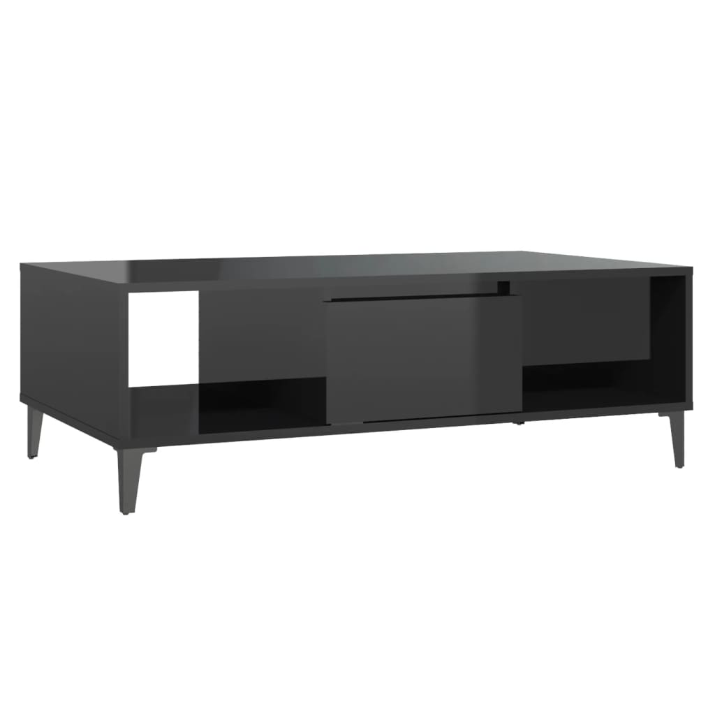 Vidaxl salontafel 103,5x60x35 cm bewerkt hout hoogglans zwart