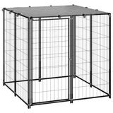 Vidaxl Dog Kennel 110x110x110 cm stål sort