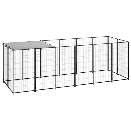 Vidaxl Dog Kennel 330x110x110 cm stål sort