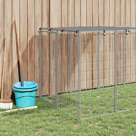 Vidaxl Dog Kennel 330x110x110 cm stål sølvfarvet