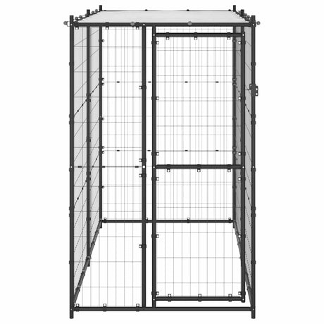 Vidaxl Dog Kennel til udvendig med tag 110x220x180 cm stål