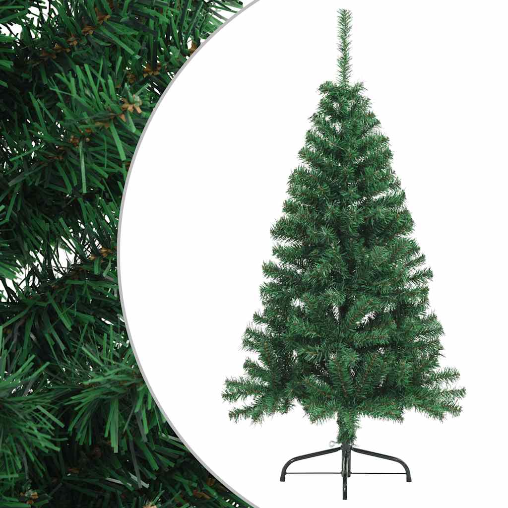 Vidaxl Kunstkerstboom med standard halvdelen over 120 cm PVC Green