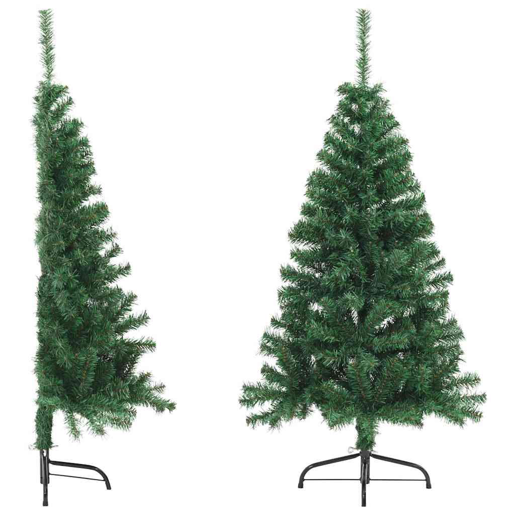 Vidaxl Kunstkerstboom med standard halvdelen over 120 cm PVC Green