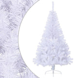 VIDAXL KUNSTKERSTBOOM MED STANDARD HALF -SIX0 CM PVC HVID