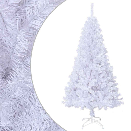 Vidaxx kunstigt juletræ med tykke grene 120 cm PVC hvid