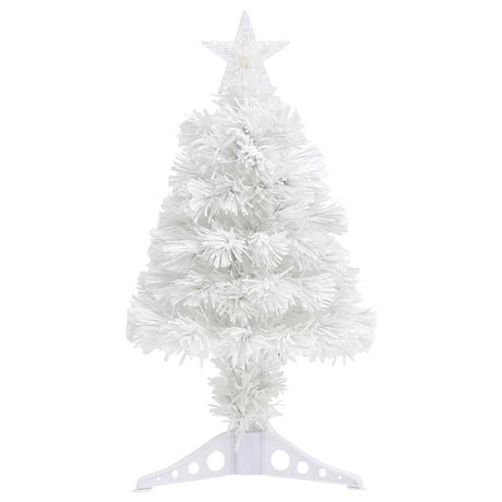 VidaXL kunstigt juletræ med belysning 64 cm fiberoptisk hvid