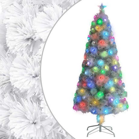 Vidaxl Kunstkerstboom med belysning 150 cm fiberoptisk hvid