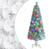 Vidaxl Kunstkerstboom med belysning 210 cm fiberoptisk hvid