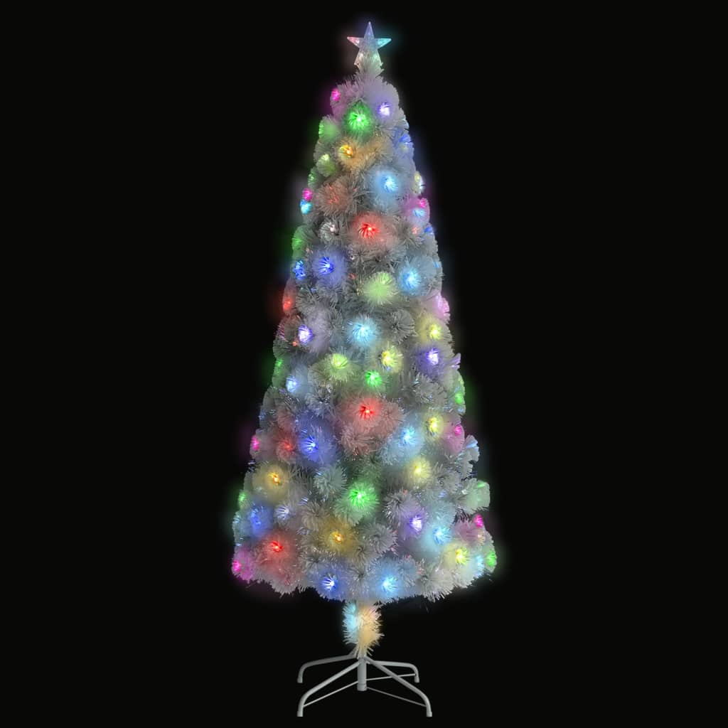 Vidaxl Kunstkerstboom med belysning 210 cm fiberoptisk hvid