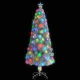 Vidaxl Kunstkerstboom med belysning 210 cm fiberoptisk hvid