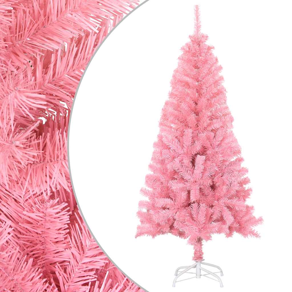 Vidaxl Kunstkerstboom med standard 120 cm PVC Pink