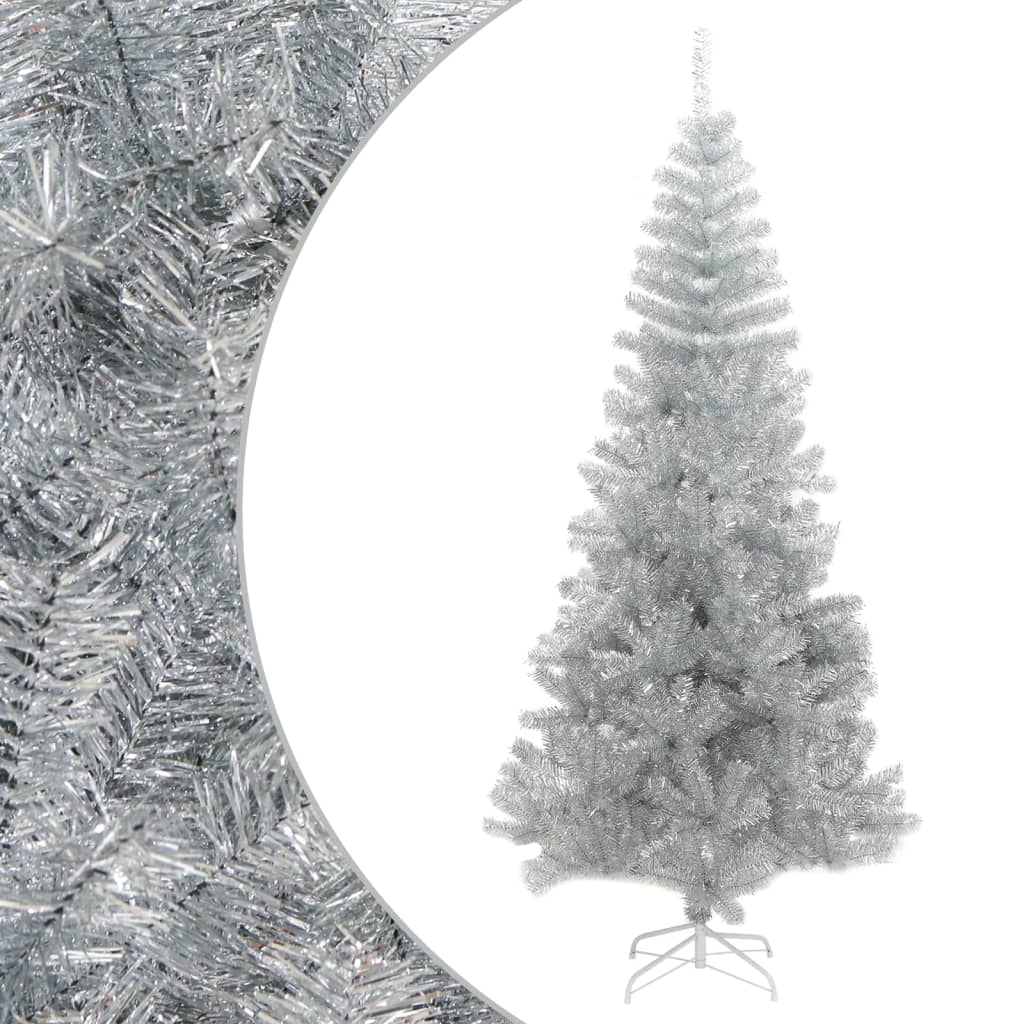 Vidaxl Kunstkerstboom med standard 240 cm cap sølvfarvet
