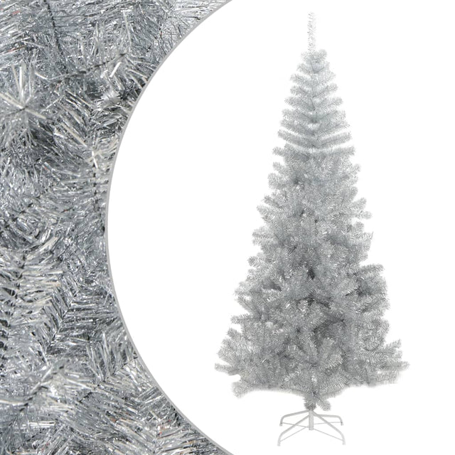 Vidaxl Kunstkerstboom med standard 240 cm cap sølvfarvet