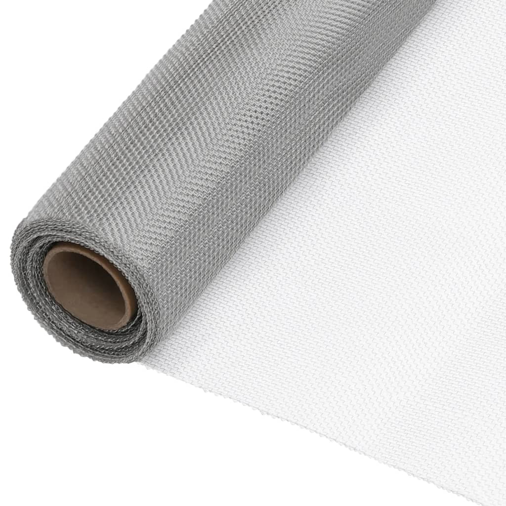 Vidaxl mesh 100x2000 cm rustfrit stål sølvfarvet