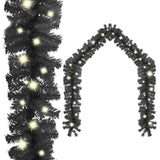 Vidaxl julegarland med LED -lys 20 m sort