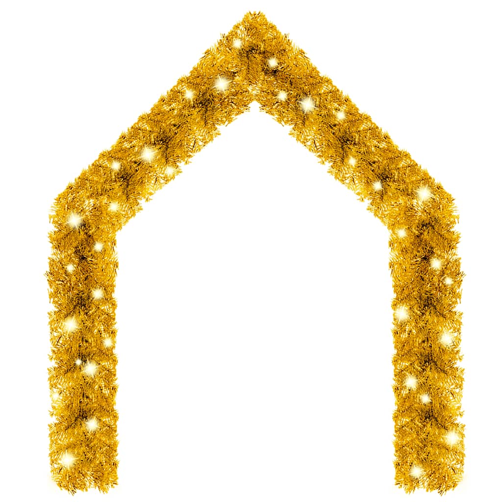 Vidaxl julegarland med LED -lys 10 m guldfarvet