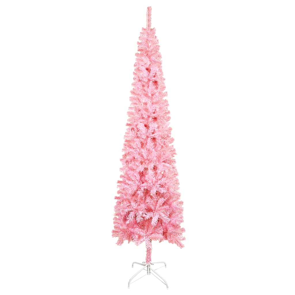 Vidaxl juletræ smal 120 cm lyserød