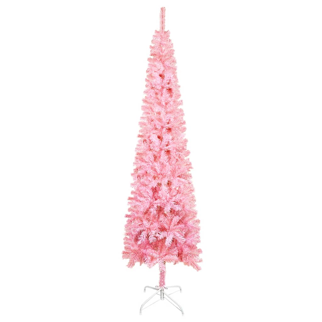 Vidaxl juletræ smal 150 cm lyserød