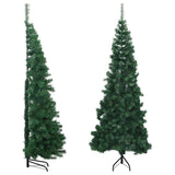 VidaXL kunstigt juletræshjørne 210 cm PVC grøn