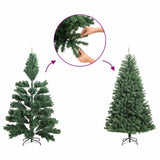 VidaXL kunstigt juletræshjørne 210 cm PVC grøn