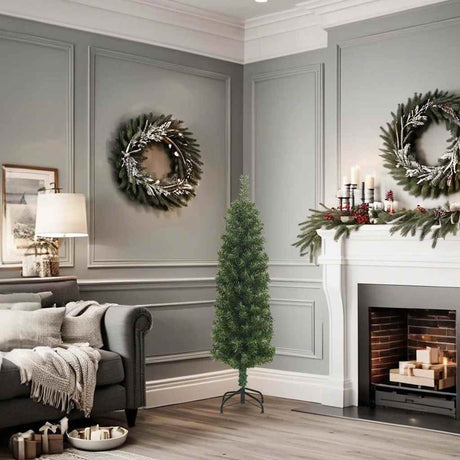 Vidaxx kunstigt juletræ med standard smal 120 cm PVC grøn