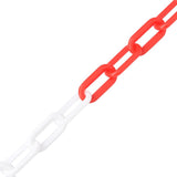 Vidaxl Safety Chain Ø 8 mm 30 m plastisk rød og hvid