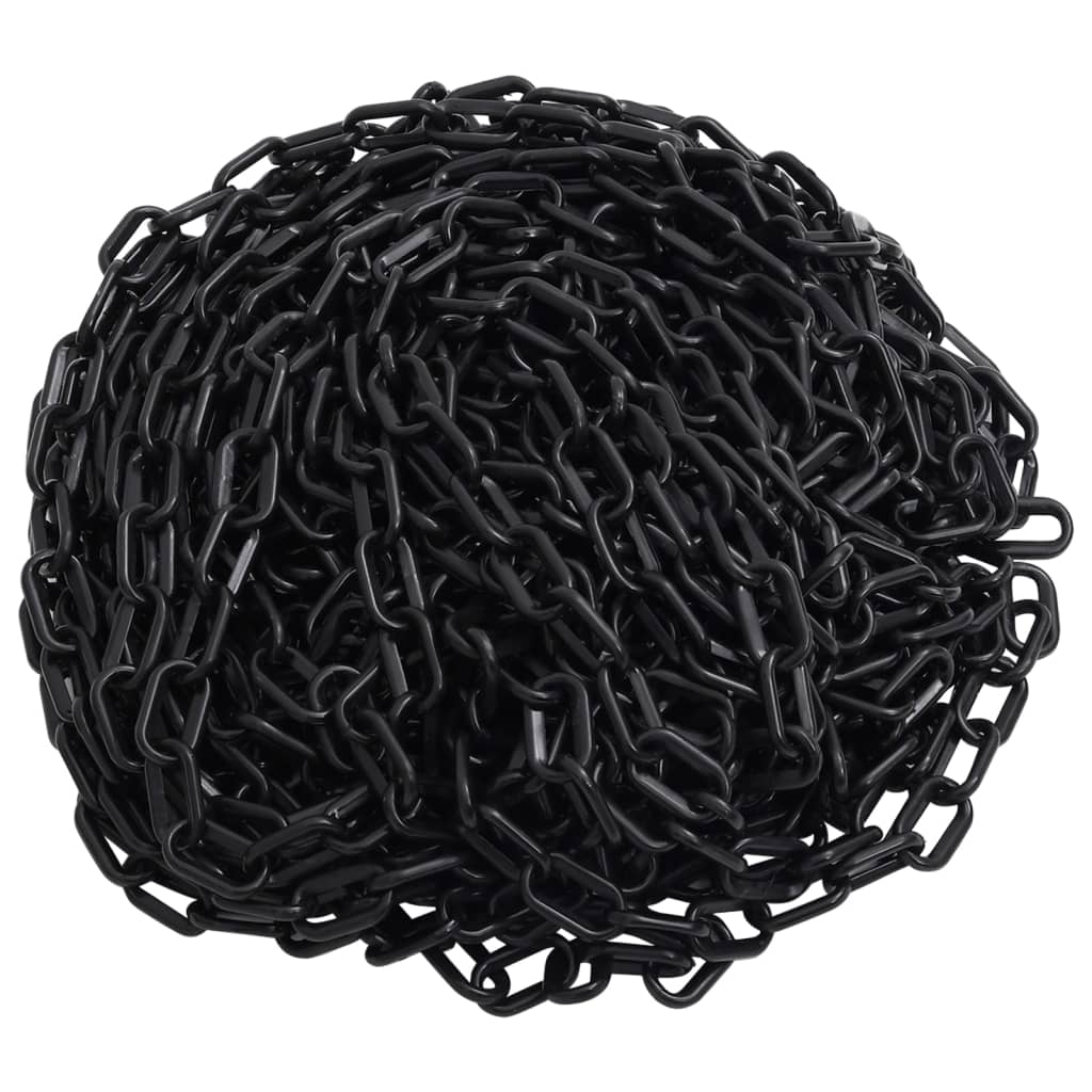 Vidaxl Safety Chain Ø 8 mm 30 m plastik sort