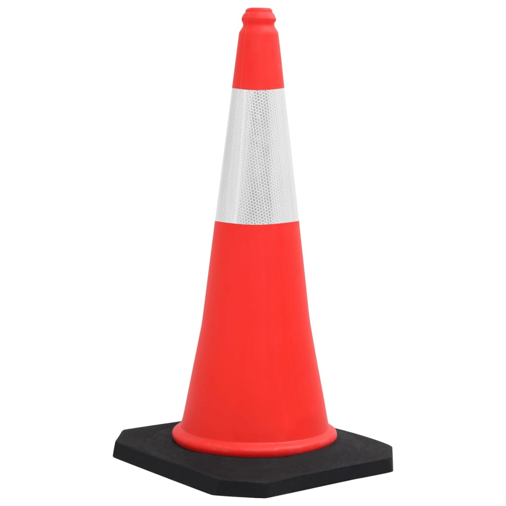 Vidaxl -trafikkegler med tung base 4 st reflekterende 75 cm