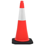 Vidaxl -trafikkegler med tung base 4 st reflekterende 75 cm